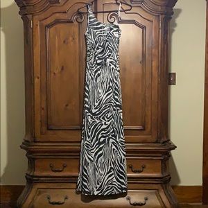 Zebra print long gown